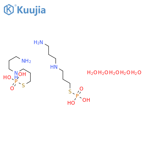 S-{3-[(3-aminopropyl)amino]propyl} dihydrogen phosphorothioate hydrate (2:5) structure
