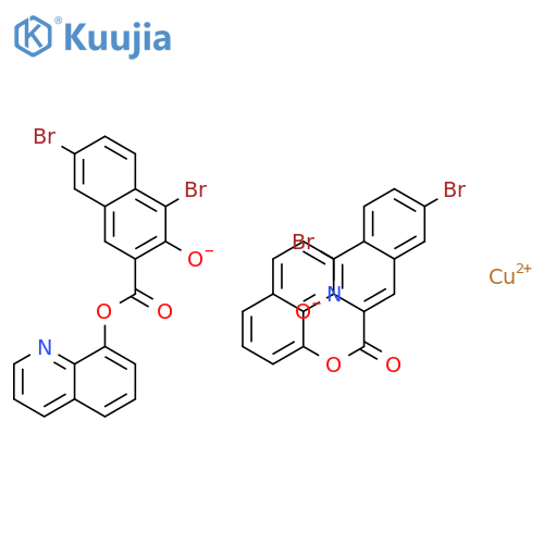 Copper,bis(8-quinolinyl 4,7-dibromo-3-hydroxy-2-naphthalenecarboxylato-O2',O3)- (9CI) structure