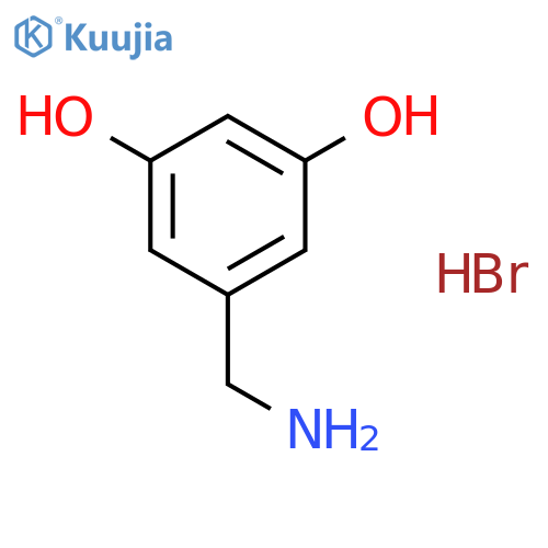 5-(aminomethyl)-1,3-benzenediol Hydrobromide (1:1) structure