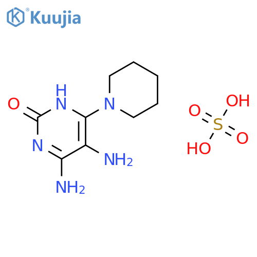 2(1H)-Pyrimidinone, 4,5-diamino-6-(1-piperidinyl)-, sulfate structure