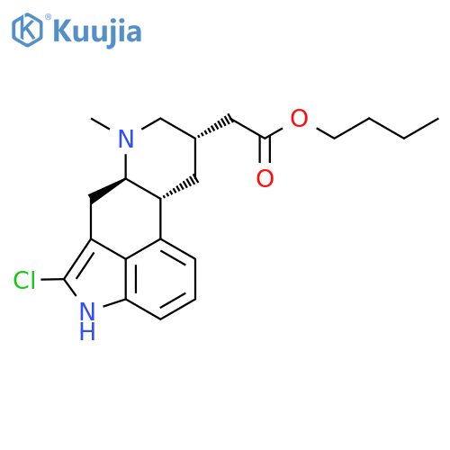 Ergoline-8-acetic acid, 2-chloro-6-methyl-, butyl ester, (8b)- structure