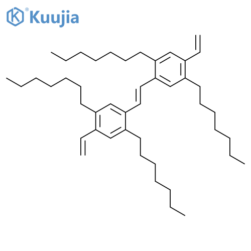 BENZENE, 1,1'-(1E)-1,2-ETHENEDIYLBIS[4-ETHENYL-2,5-DIHEPTYL- structure