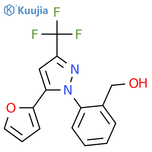 BENZENEMETHANOL, 2-[5-(2-FURANYL)-3-(TRIFLUOROMETHYL)-1H-PYRAZOL-1-YL]- structure