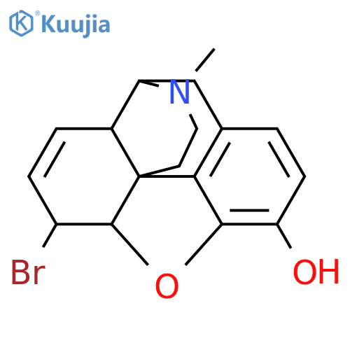 (5alpha,6alpha)-6-bromo-17-methyl-7,8-didehydro-4,5-epoxymorphinan-3-ol structure