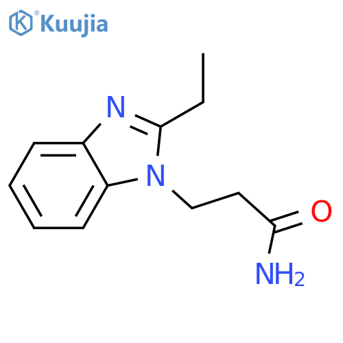 3-(2-Ethyl-1H-benzimidazol-1-yl)propanamide structure