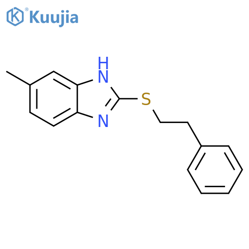 5-methyl-2-(2-phenylethyl)sulfanyl-1H-1,3-benzodiazole structure