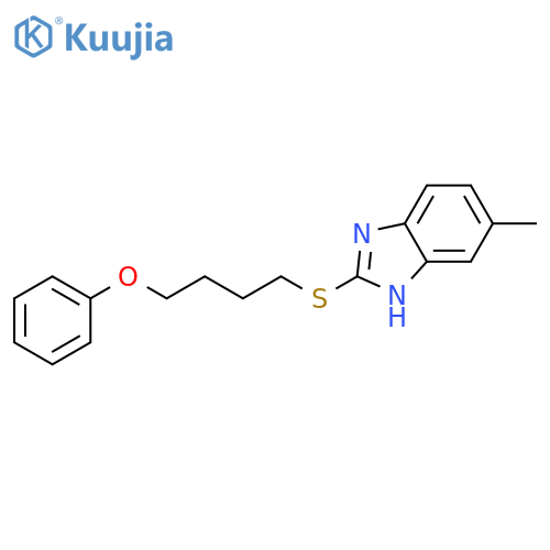 5-methyl-2-(4-phenoxybutyl)sulfanyl-1H-1,3-benzodiazole structure