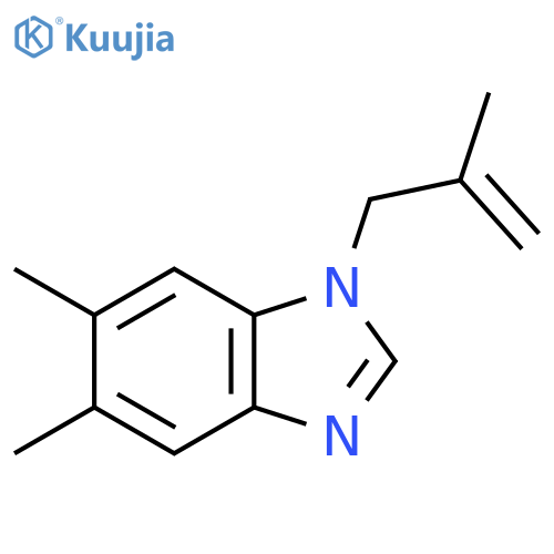 5,6-dimethyl-1-(2-methylprop-2-en-1-yl)-1H-1,3-benzodiazole structure