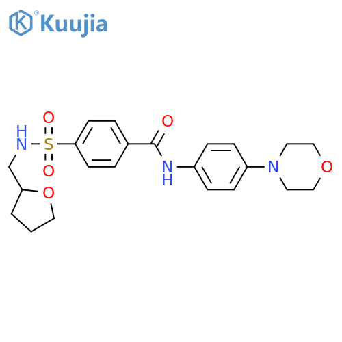 N-4-(morpholin-4-yl)phenyl-4-{(oxolan-2-yl)methylsulfamoyl}benzamide structure