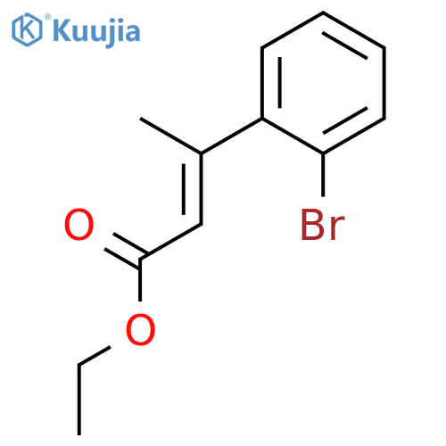2-Butenoic acid, 3-(2-bromophenyl)-, ethyl ester structure
