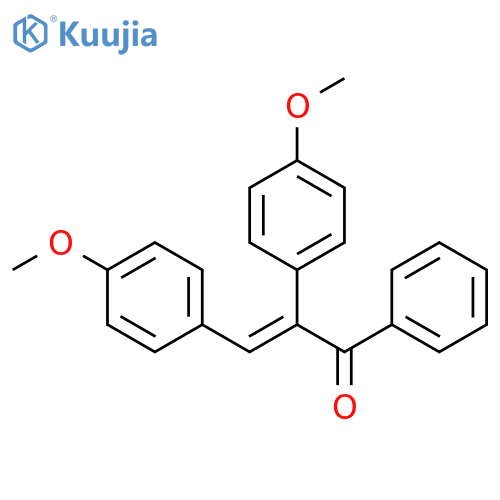 2-Propen-1-one, 2,3-bis(4-methoxyphenyl)-1-phenyl-, (2E)- structure