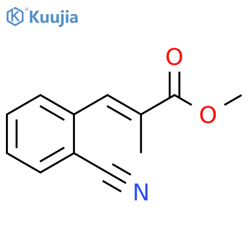 2-Propenoic acid, 3-(2-cyanophenyl)-2-methyl-, methyl ester, (2E)- structure