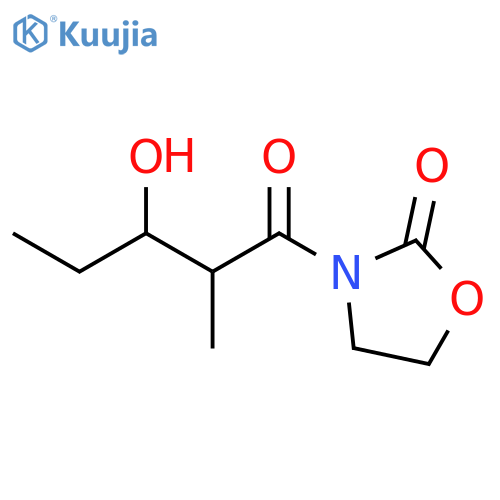 2-Oxazolidinone, 3-[(2R,3S)-3-hydroxy-2-methyl-1-oxopentyl]-, rel- structure