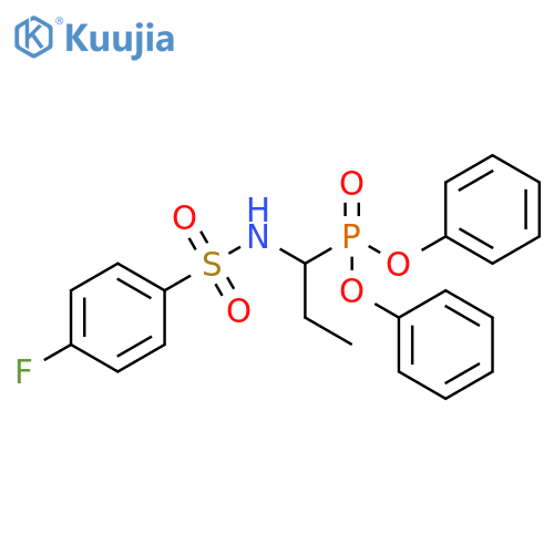 Phosphonic acid, [1-[[(4-fluorophenyl)sulfonyl]amino]propyl]-, diphenylester structure