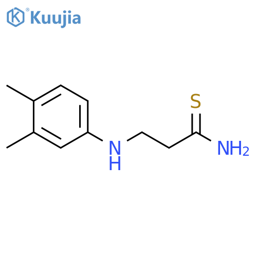 Propanethioamide, 3-[(3,4-dimethylphenyl)amino]- structure