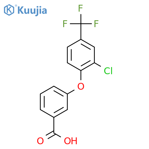 3-(2-Chloro-4-(trifluoromethyl)phenoxy)benzoic acid structure