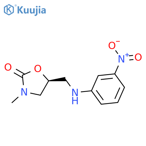 2-OXAZOLIDINONE, 3-METHYL-5-[[(3-NITROPHENYL)AMINO]METHYL]-, (5S)- structure