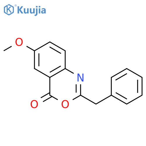 4H-3,1-Benzoxazin-4-one, 6-methoxy-2-(phenylmethyl)- structure