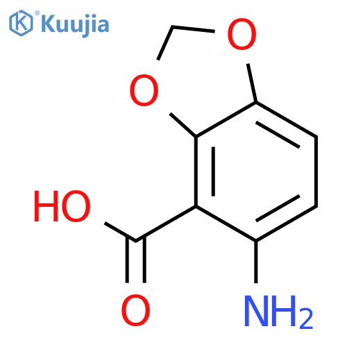 1,3-BENZODIOXOLE-4-CARBOXYLIC ACID, 5-AMINO- structure