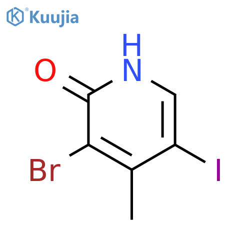 2(1H)-Pyridinone, 3-bromo-5-iodo-4-methyl- structure