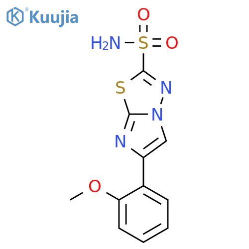 Imidazo[2,1-b]-1,3,4-thiadiazole-2-sulfonamide, 6-(2-methoxyphenyl)- structure