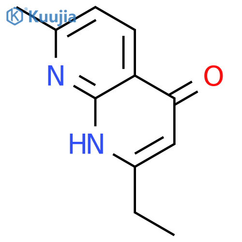 1,8-NAPHTHYRIDIN-4(1H)-ONE, 2-ETHYL-7-METHYL- structure