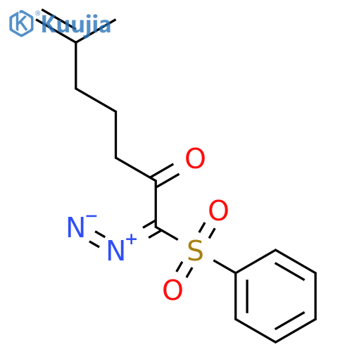 6-HEPTEN-2-ONE, 1-DIAZO-6-METHYL-1-(PHENYLSULFONYL)- structure