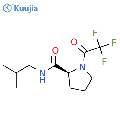 2-PYRROLIDINECARBOXAMIDE, N-(2-METHYLPROPYL)-1-(TRIFLUOROACETYL)-, (S)- structure