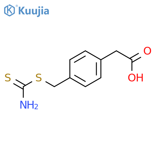 BENZENEACETIC ACID, 4-[[(AMINOTHIOXOMETHYL)THIO]METHYL]- structure