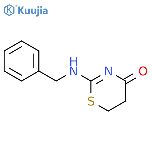 4H-1,3-Thiazin-4-one, 5,6-dihydro-2-[(phenylmethyl)amino]- structure