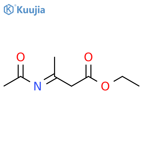 Butanoic acid, 3-(acetylimino)-, ethyl ester, (E)- structure