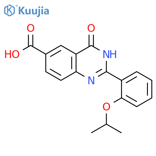 6-Quinazolinecarboxylic acid,1,4-dihydro-2-[2-(1-methylethoxy)phenyl]-4-oxo- structure