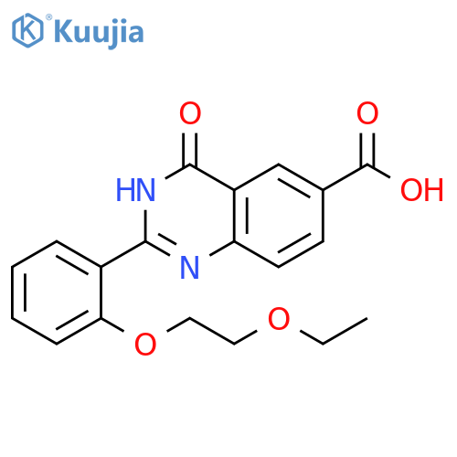 6-Quinazolinecarboxylic acid,2-[2-(2-ethoxyethoxy)phenyl]-1,4-dihydro-4-oxo- structure