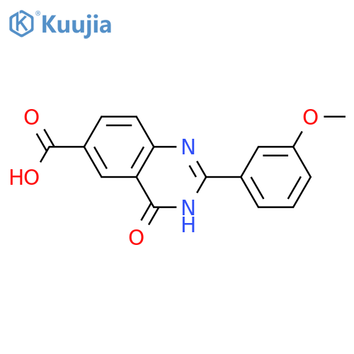 6-Quinazolinecarboxylic acid, 1,4-dihydro-2-(3-methoxyphenyl)-4-oxo- structure