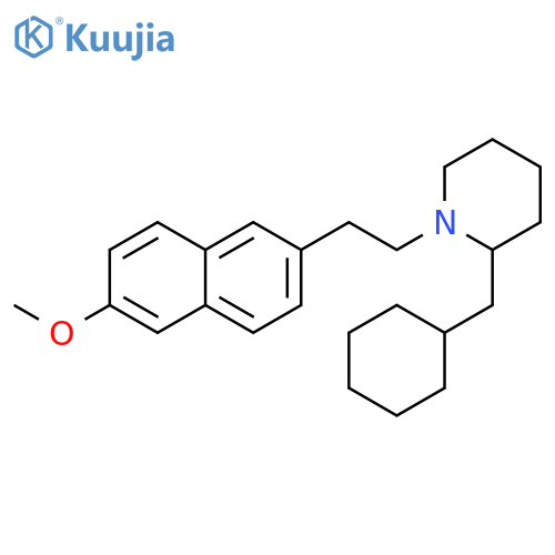 Piperidine, 2-(cyclohexylmethyl)-1-[2-(6-methoxy-2-naphthalenyl)ethyl]- structure