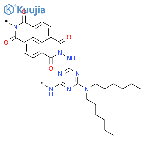 POLY[(1,3,6,8-TETRAHYDRO-1,3,6,8-TETRAOXOBENZO[LMN][3,8]PHENANTHROLINE-2,7-DIYL)IMINO[6-(DIHEXYLAMINO)-1,3,5-TRIAZINE-2,4-DIYL]IMINO] structure