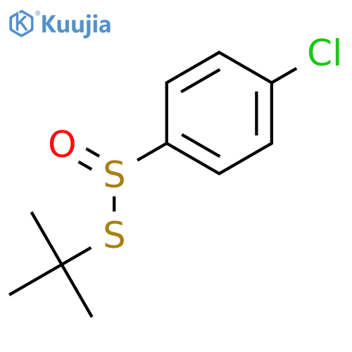 Benzenesulfinothioic acid, 4-chloro-, S-(1,1-dimethylethyl) ester structure