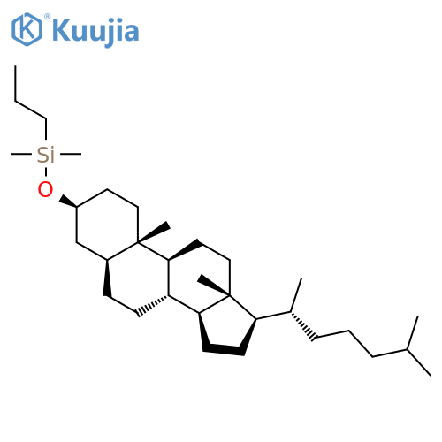 Silane, [[(3b,5a)-cholestan-3-yl]oxy]dimethylpropyl- structure