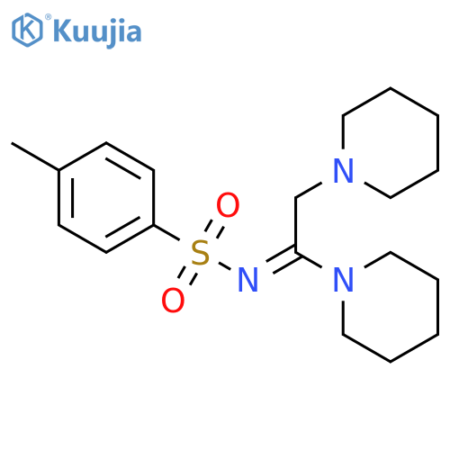 PIPERIDINE, 1-[1-[[(4-METHYLPHENYL)SULFONYL]IMINO]-2-(1-PIPERIDINYL)ETHYL]- structure