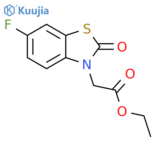 3(2H)-BENZOTHIAZOLEACETIC ACID, 6-FLUORO-2-OXO-, ETHYL ESTER structure