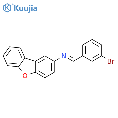 2-Dibenzofuranamine, N-[(3-bromophenyl)methylene]- structure