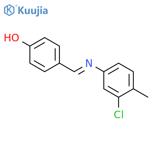Phenol, 4-[[(3-chloro-4-methylphenyl)imino]methyl]- structure