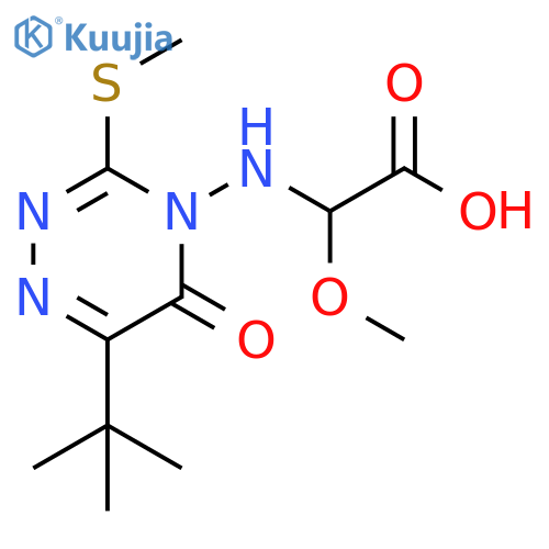 Acetic acid,[[6-(1,1-dimethylethyl)-3-(methylthio)-5-oxo-1,2,4-triazin-4(5H)-yl]amino]methoxy- structure