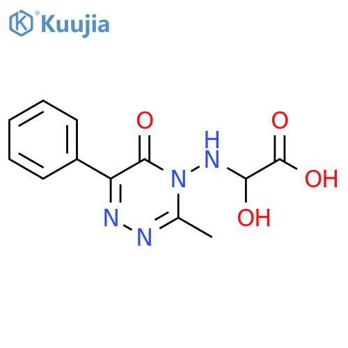 Acetic acid,hydroxy[(3-methyl-5-oxo-6-phenyl-1,2,4-triazin-4(5H)-yl)amino]- structure