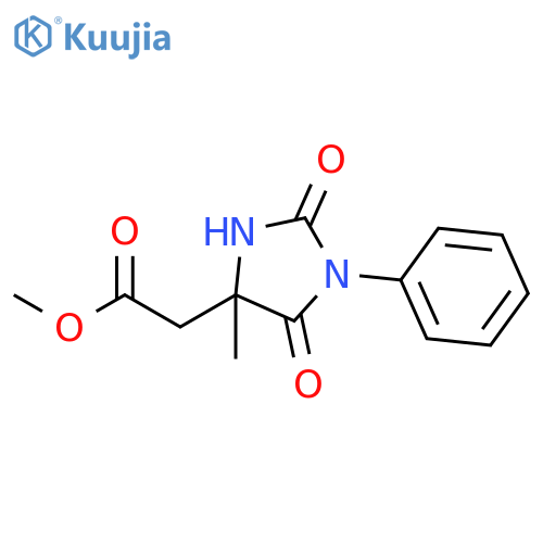 4-Imidazolidineacetic acid, 4-methyl-2,5-dioxo-1-phenyl-, methyl ester structure