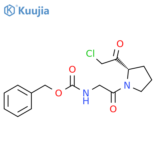 Carbamic acid, [2-[(2S)-2-(chloroacetyl)-1-pyrrolidinyl]-2-oxoethyl]-, phenylmethyl ester (9CI) structure