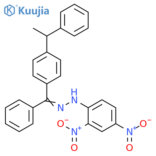 Methanone, phenyl[4-(1-phenylethyl)phenyl]-,(2,4-dinitrophenyl)hydrazone structure