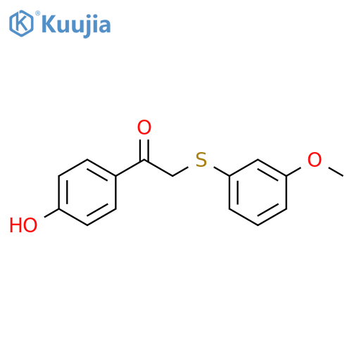 Ethanone, 1-(4-hydroxyphenyl)-2-[(3-methoxyphenyl)thio]- structure