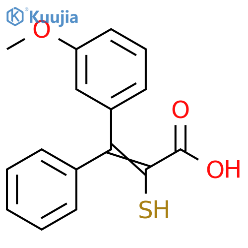 2-Propenoic acid, 2-mercapto-3-(3-methoxyphenyl)-3-phenyl- structure