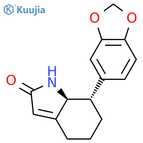 2H-Indol-2-one, 7-(1,3-benzodioxol-5-yl)-1,4,5,6,7,7a-hexahydro-, cis- structure